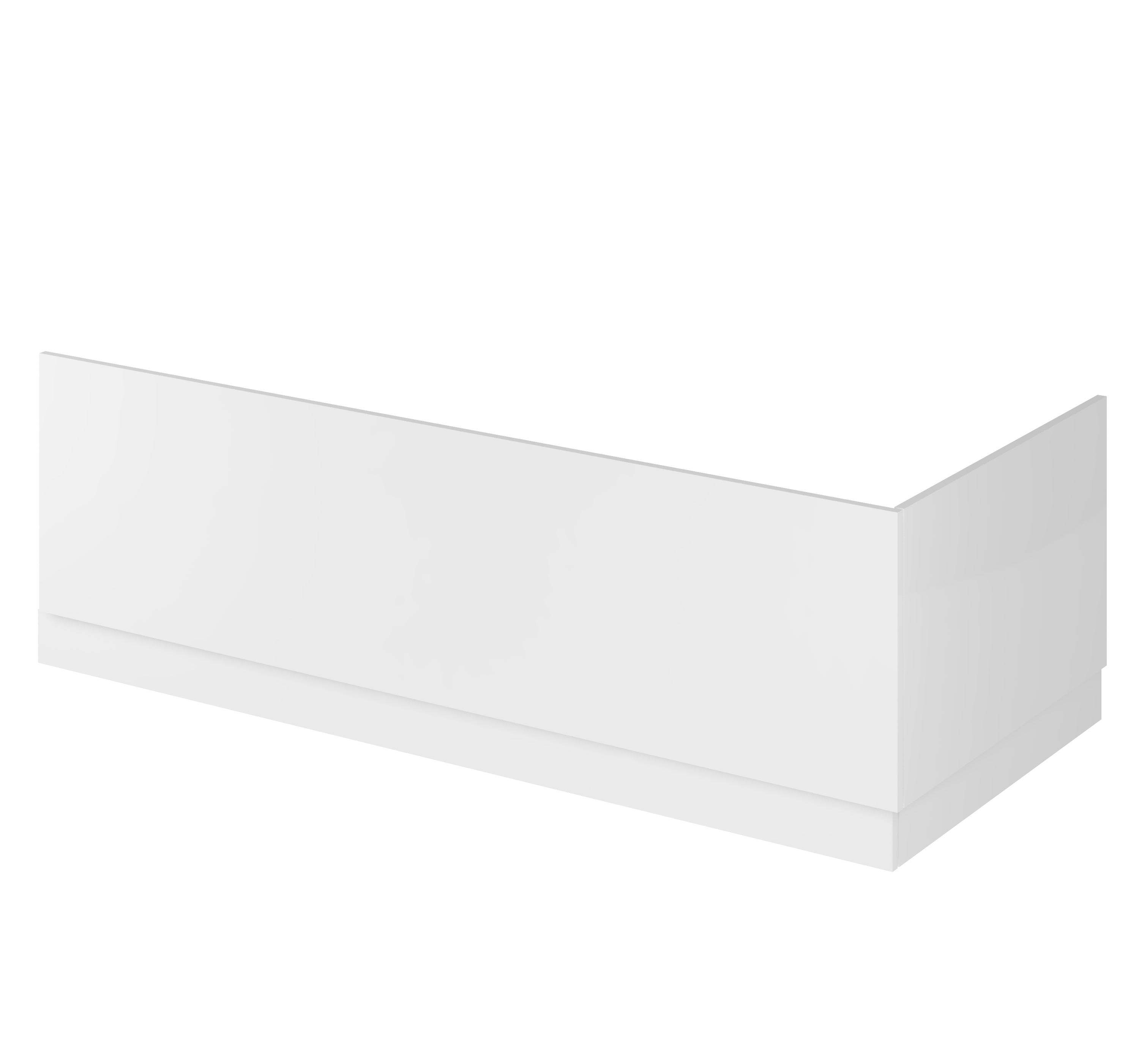 Hudson Reed Fusion Gloss White 700mm Bath End Panel and Plinth OFF170