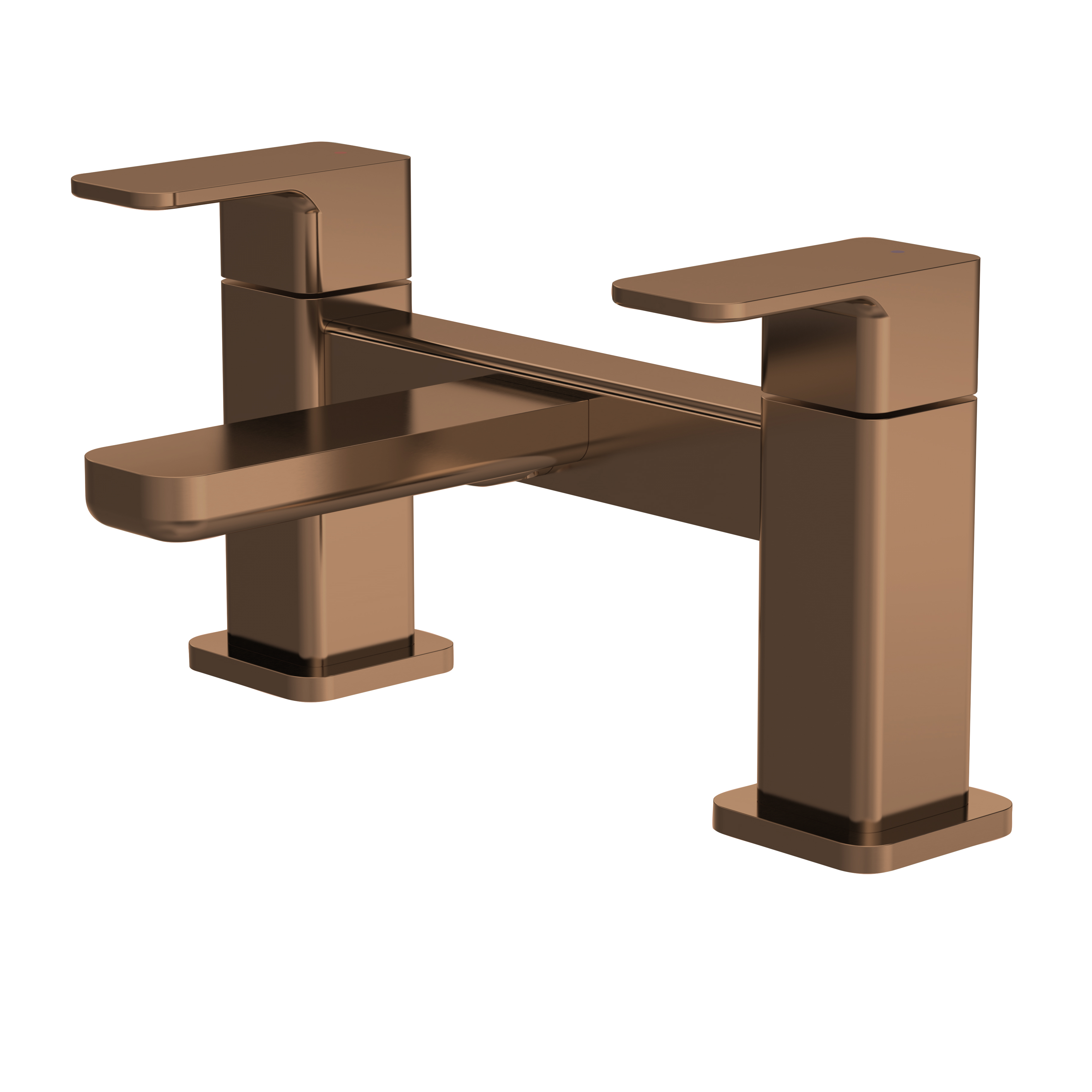 Nuie Windon Brushed Bronze Deck Mounted Bath Filler WIN1503