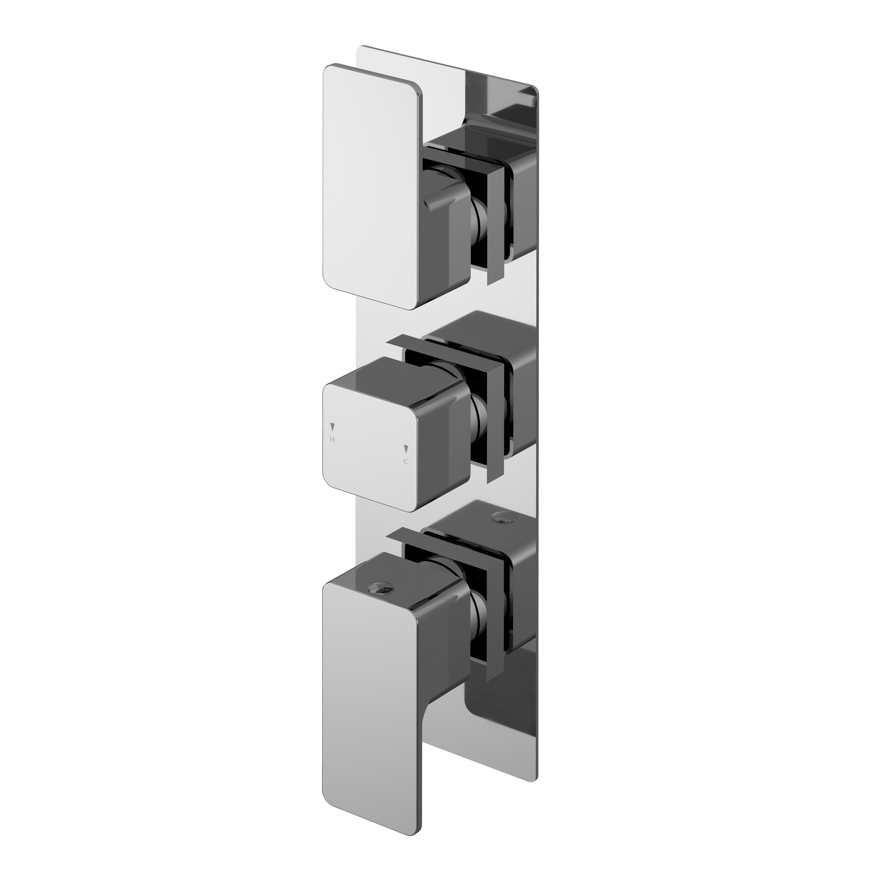 Nuie Windon Chrome 3 Outlet Triple Thermostatic Shower Valve with Diverter WINTR03