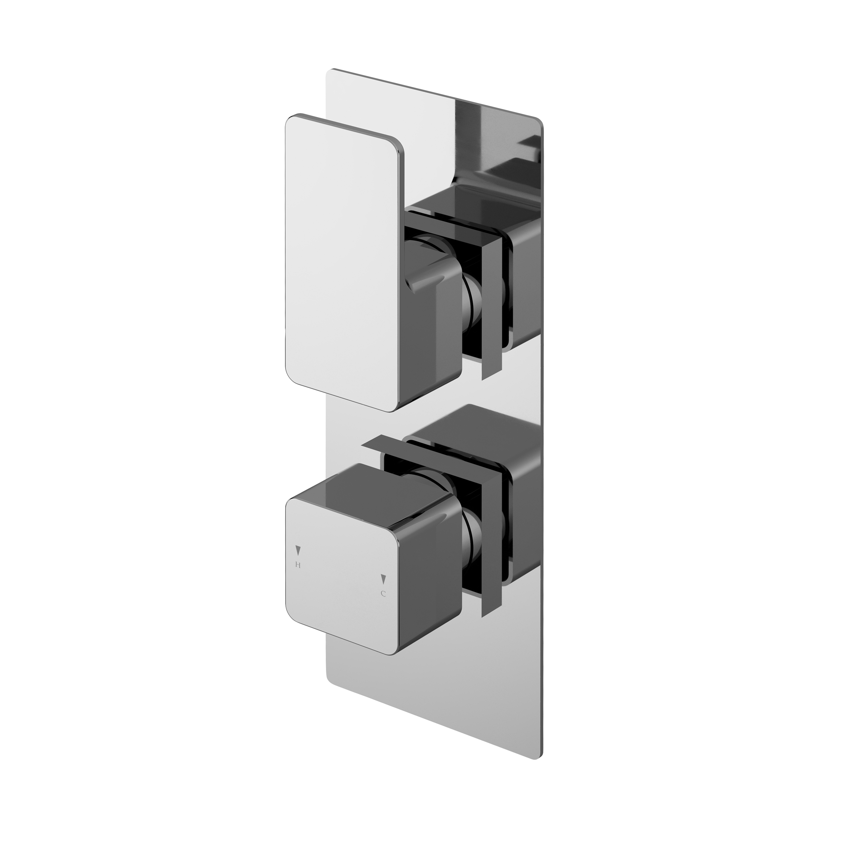 Nuie Windon Chrome 1 Outlet Twin Thermostatic Shower Valve WINTW01