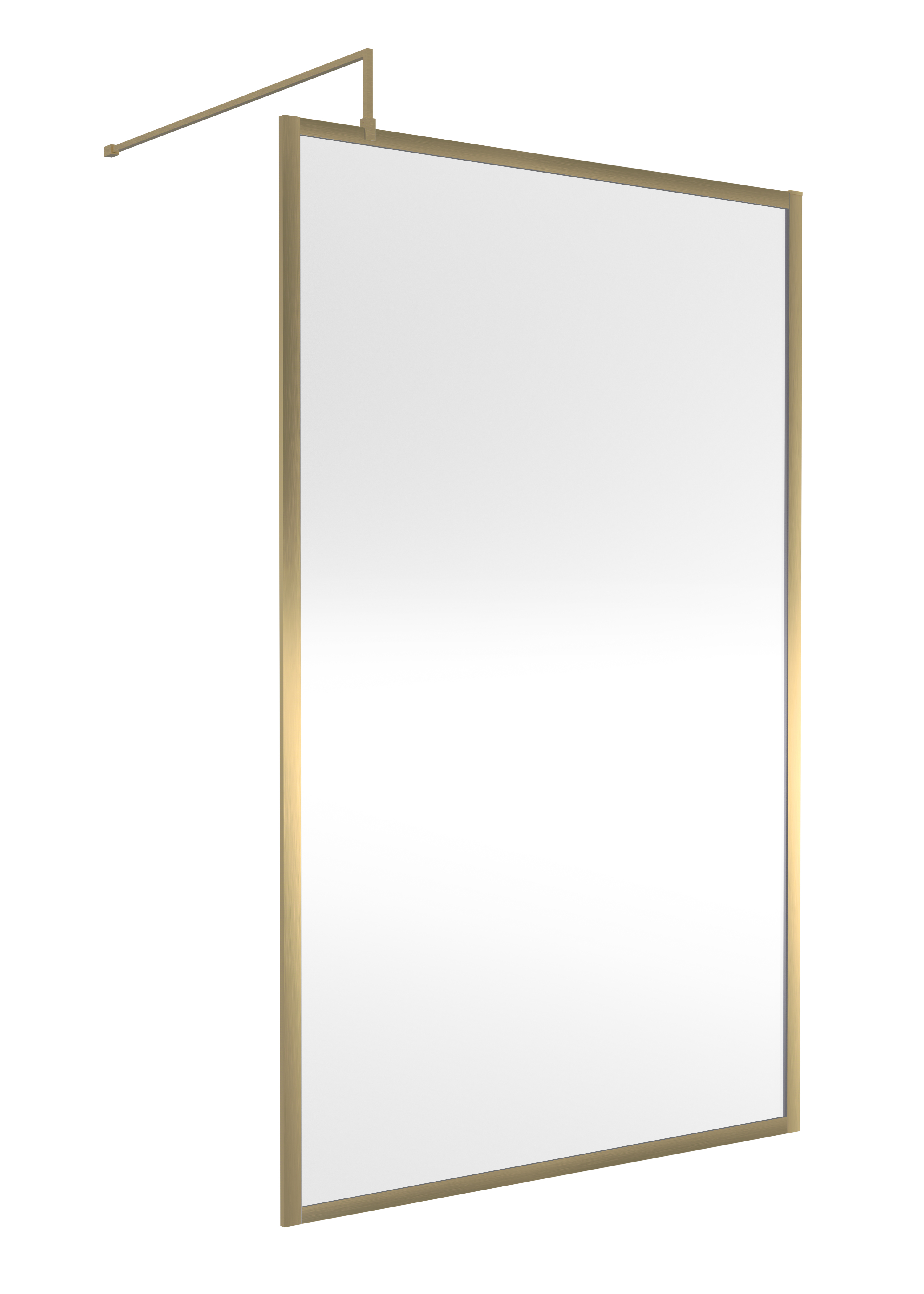 Nuie Brushed Brass Fully Framed Wetroom Screen 1200mm WRFBB1812