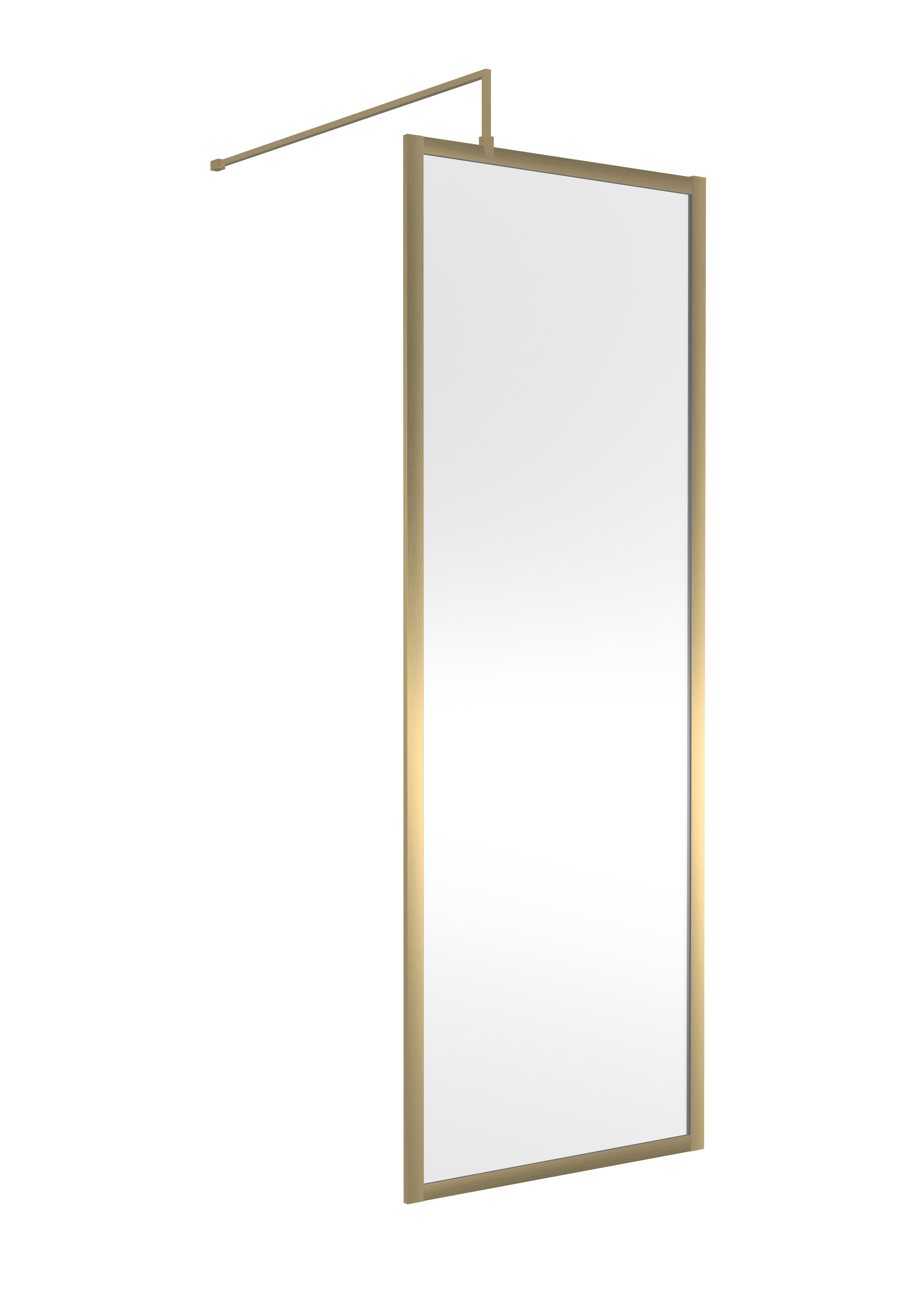 Nuie Brushed Brass Fully Framed Wetroom Screen 700mm WRFBB1870