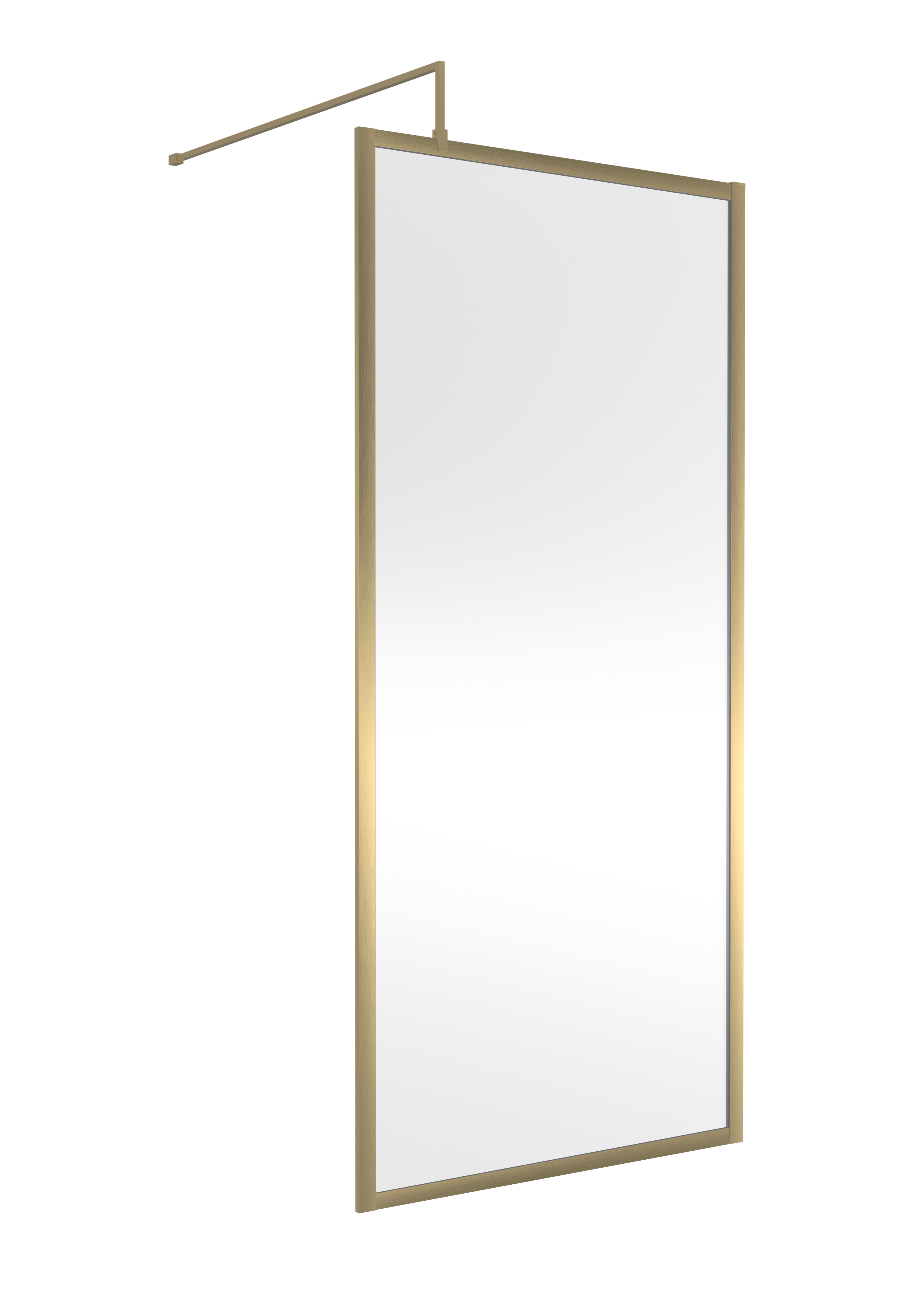 Nuie Brushed Brass Fully Framed Wetroom Screen 900mm WRFBB1890