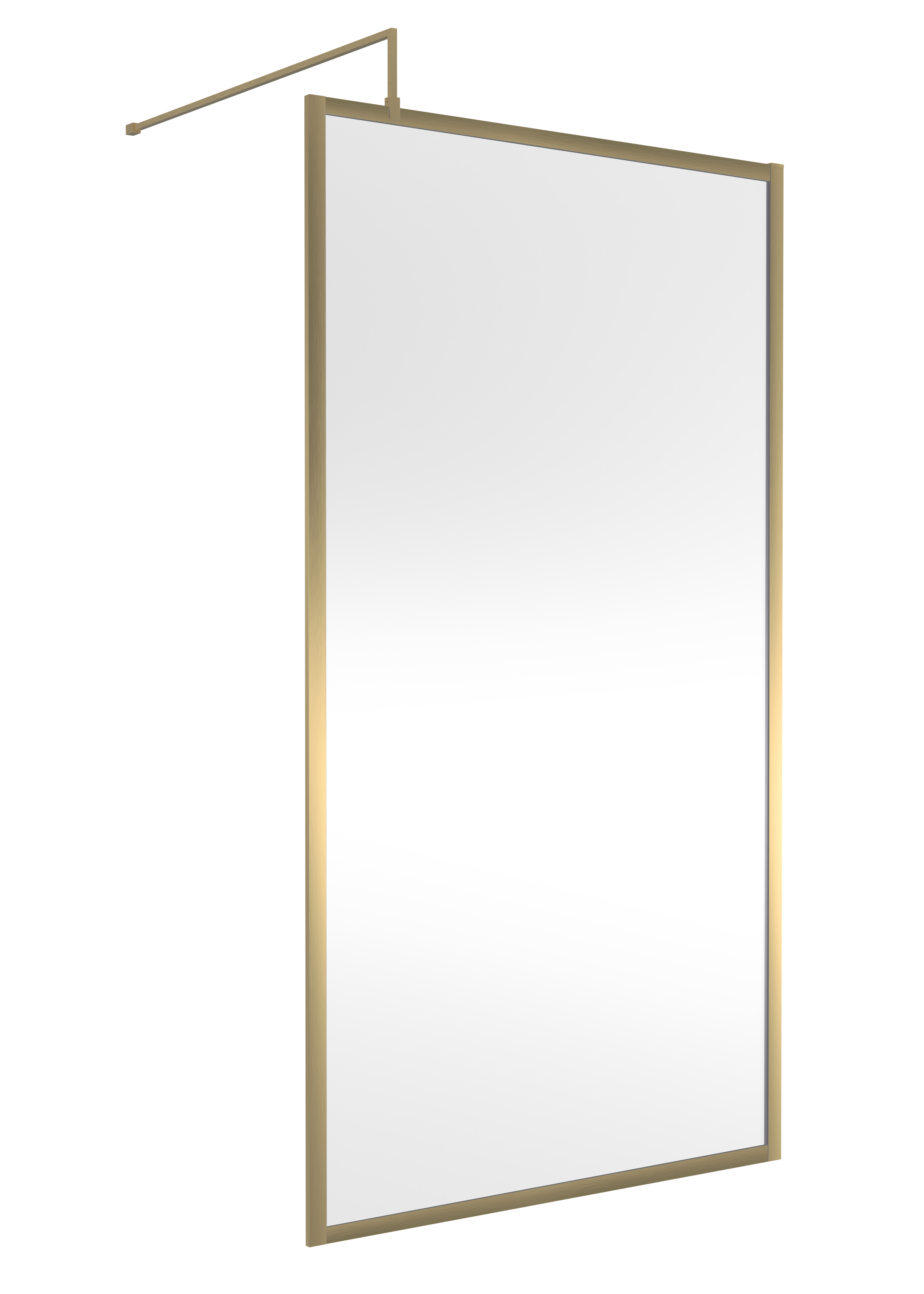 Hudson Reed Wetroom Screen Brushed Brass Full Outer Frame 1100mm WRFBB1911