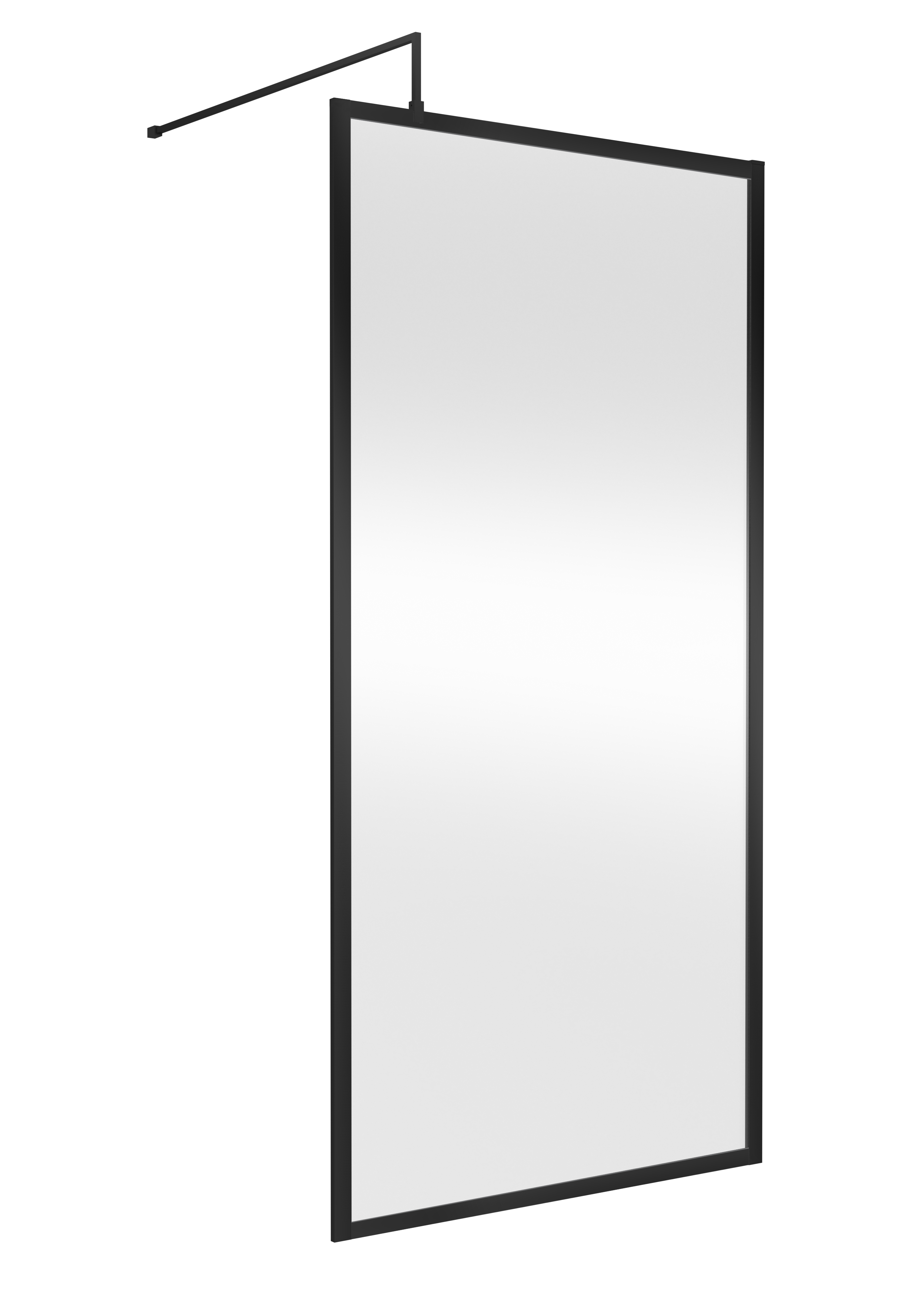 Hudson Reed Wetroom Screen Matt Black Full Outer Frame 1000mm WRFBP1910