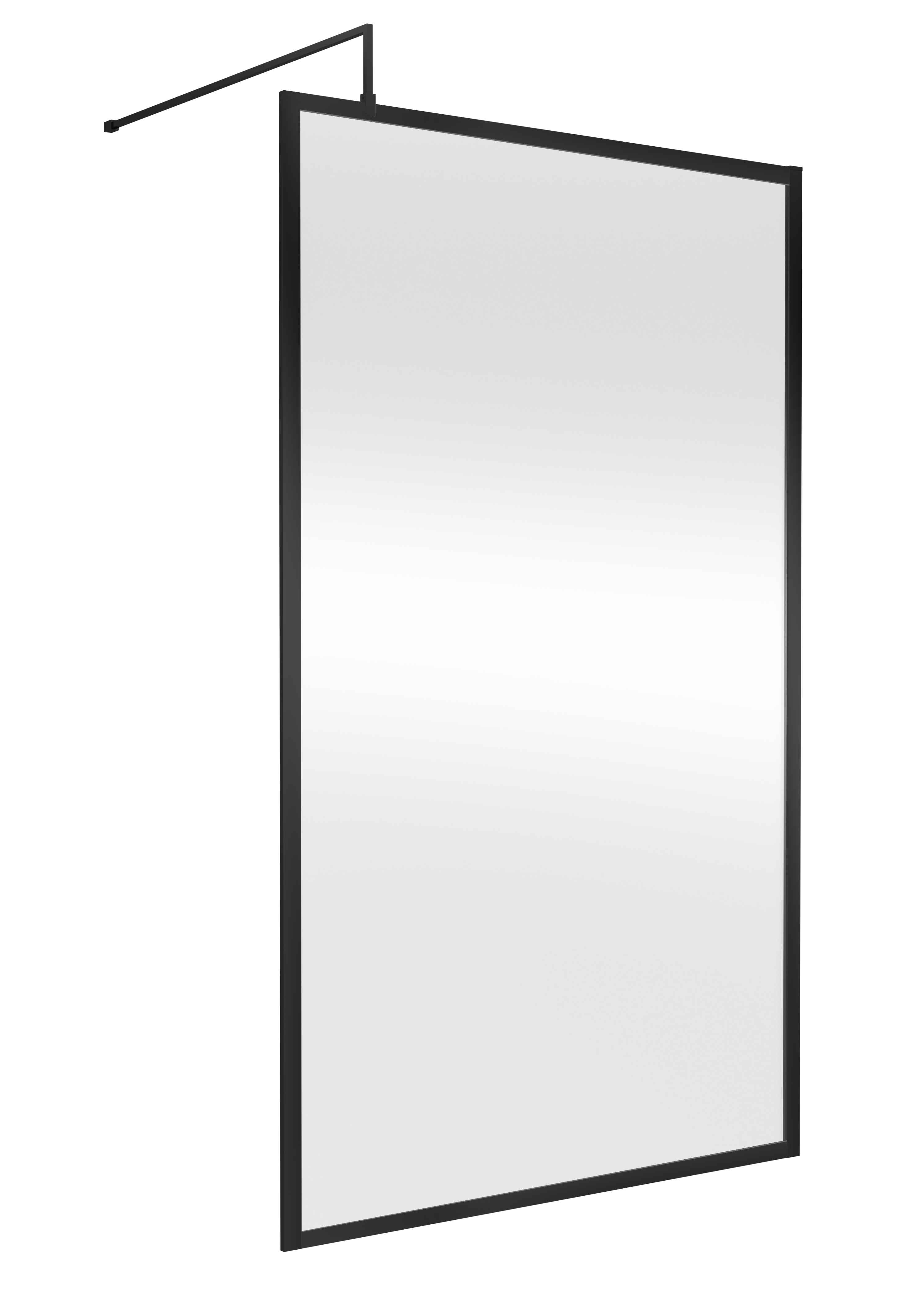 Hudson Reed Wetroom Screen Matt Black Full Outer Frame 1200mm WRFBP1912