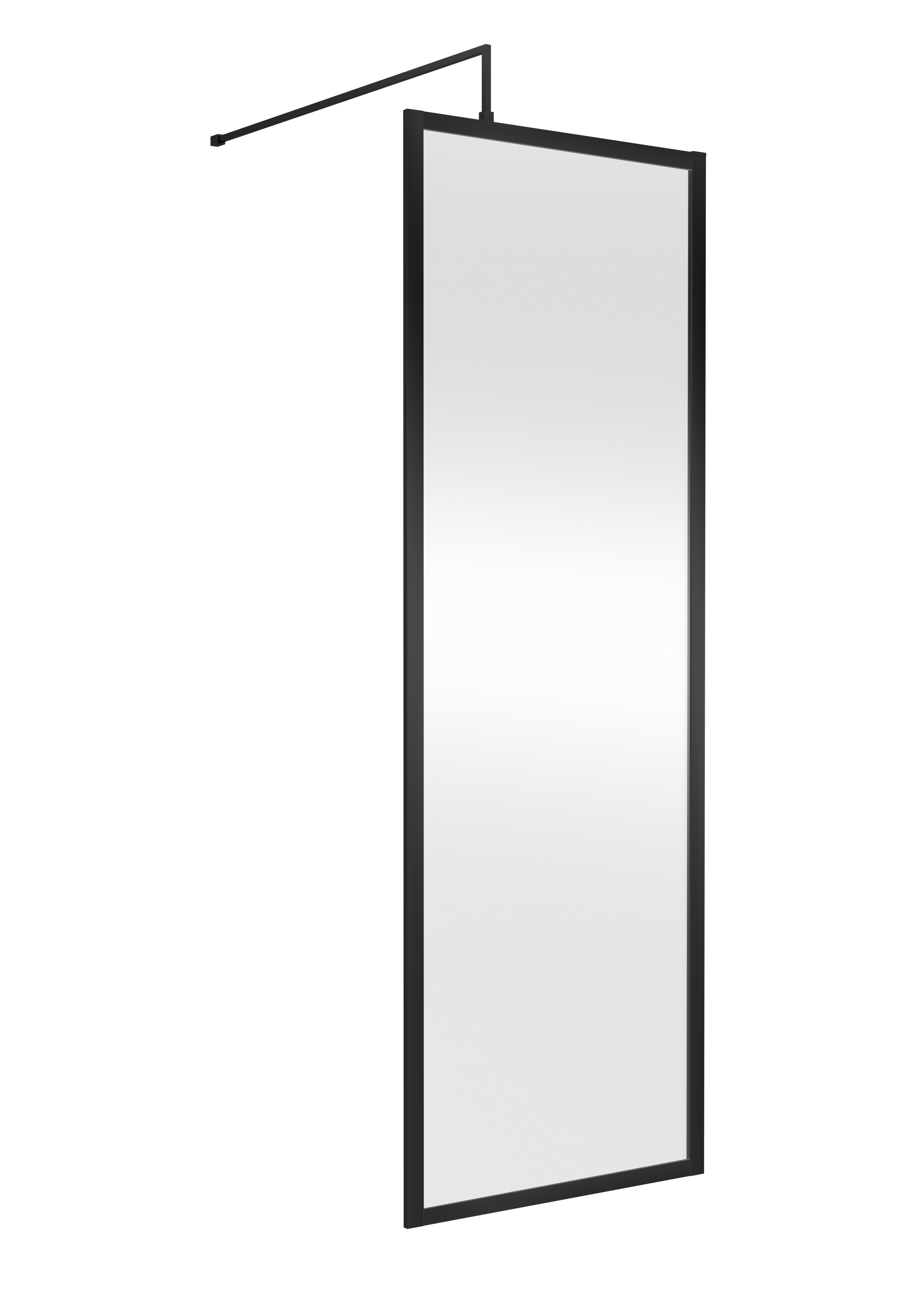Hudson Reed Wetroom Screen Matt Black Full Outer Frame 700mm WRFBP1970