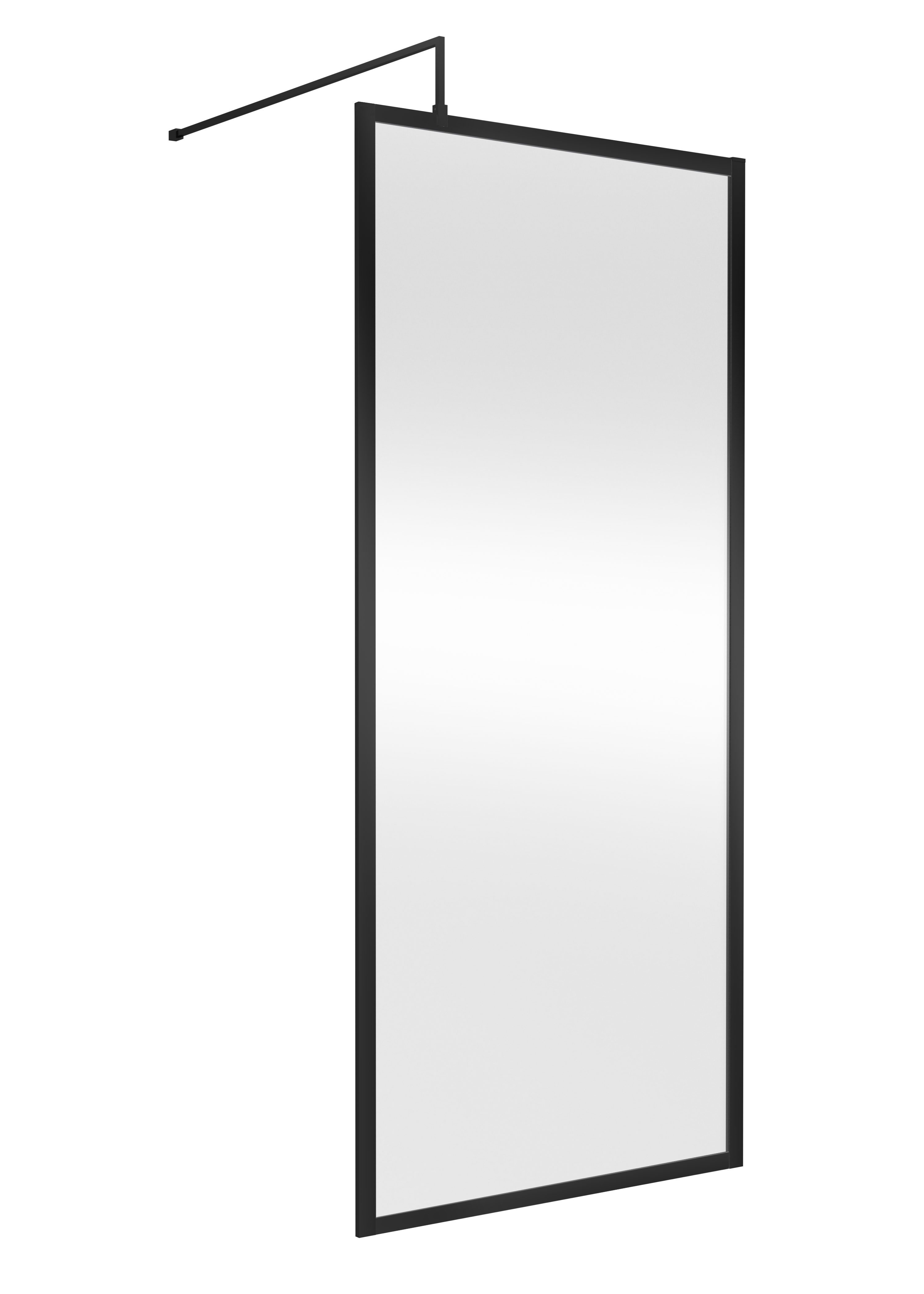 Hudson Reed Wetroom Screen Matt Black Full Outer Frame 900mm WRFBP1990