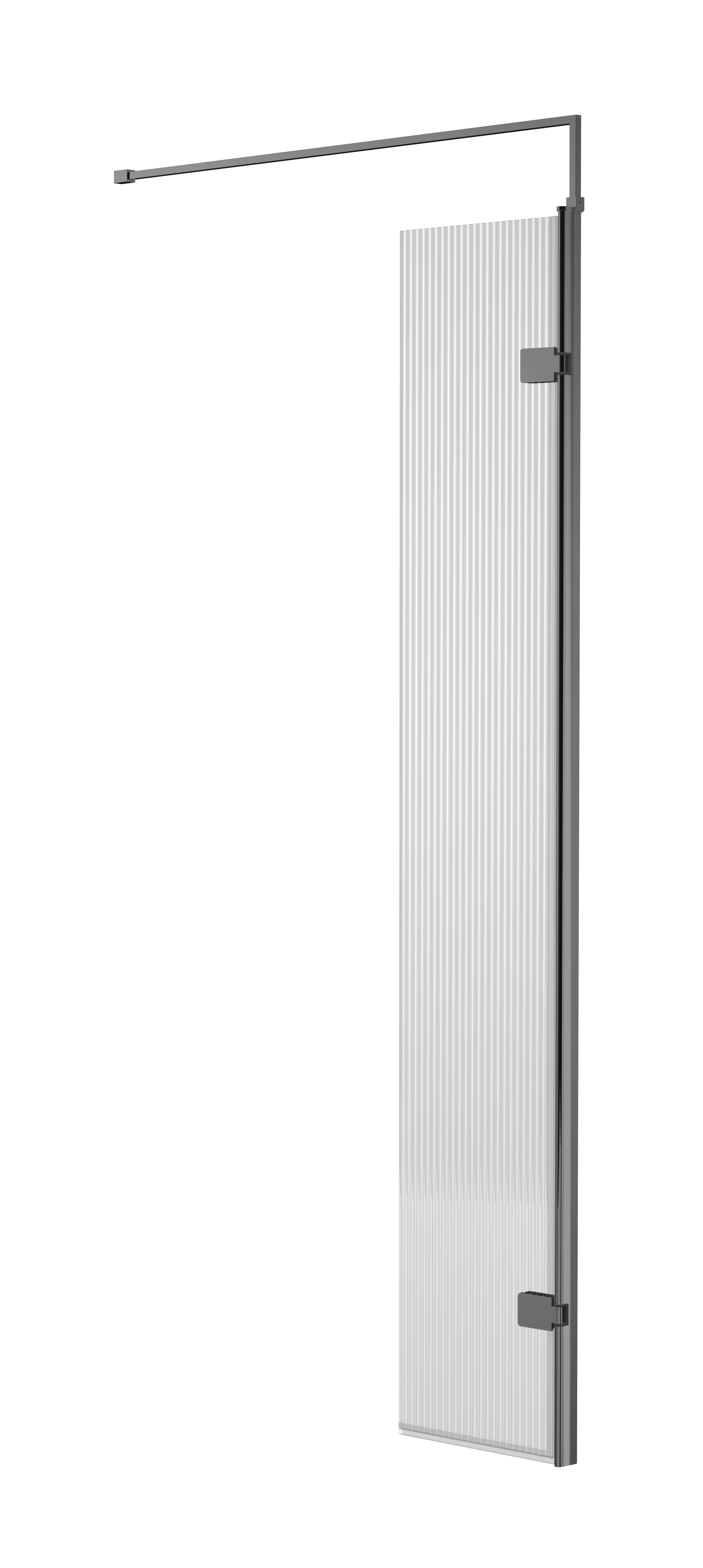 Nuie Brushed Pewter Fluted Deflector Panel 300mm WRFL18530GM