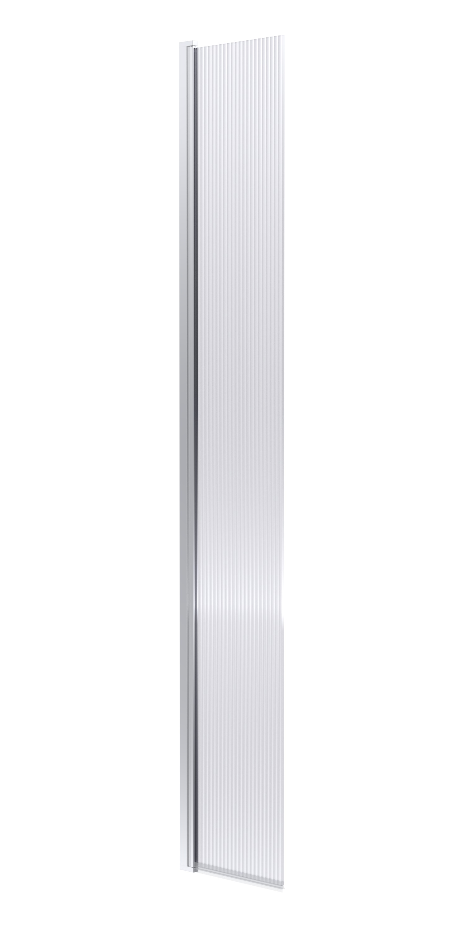 Hudson Reed Wetroom Screen Chrome 300mm Fluted Hinged Flipper WRFL19530HC