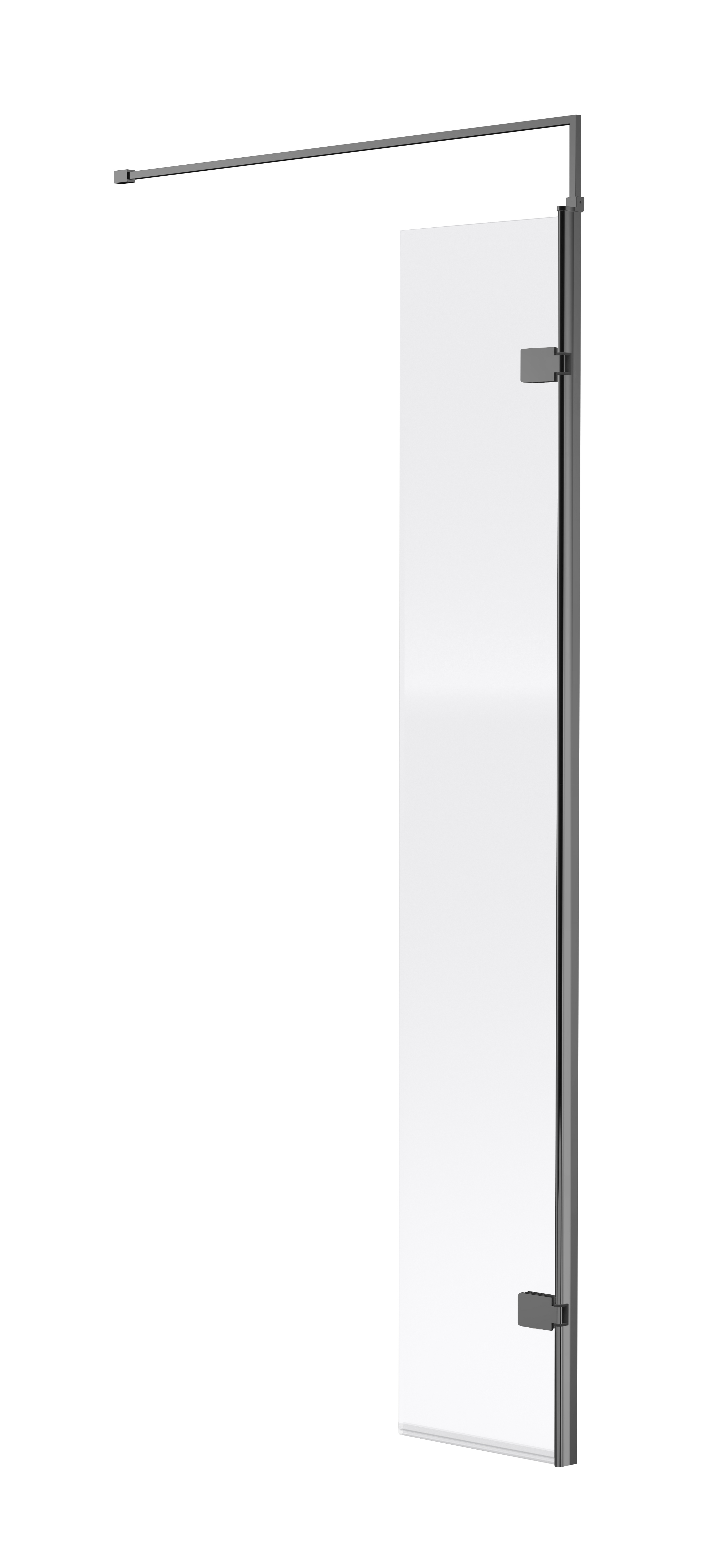 Nuie Brushed Pewter 300mm Wetroom Deflector Screen WRS030HGM