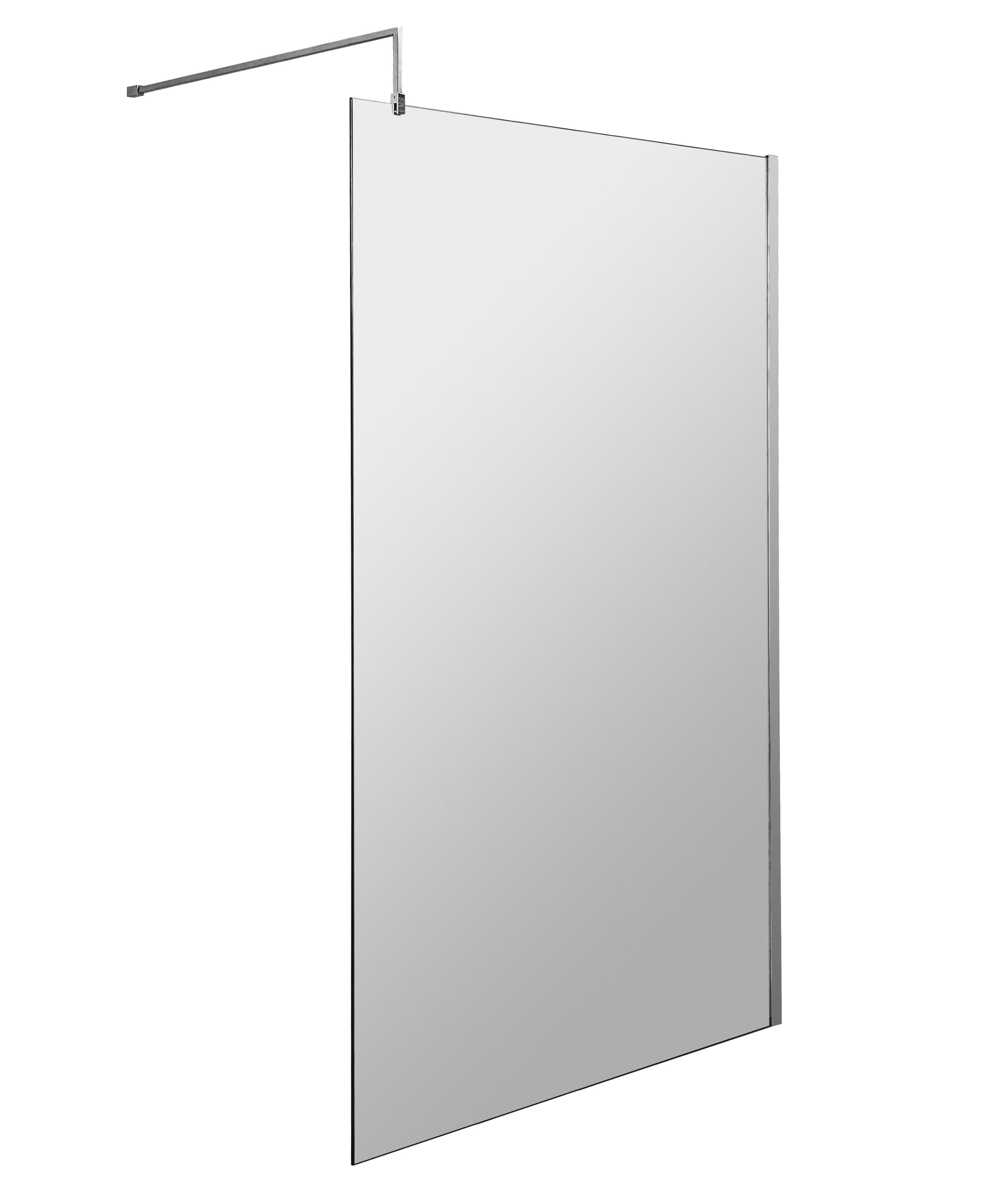 Hudson Reed Wetroom Screen Chrome 1100mm and Support Bar WRSB1100
