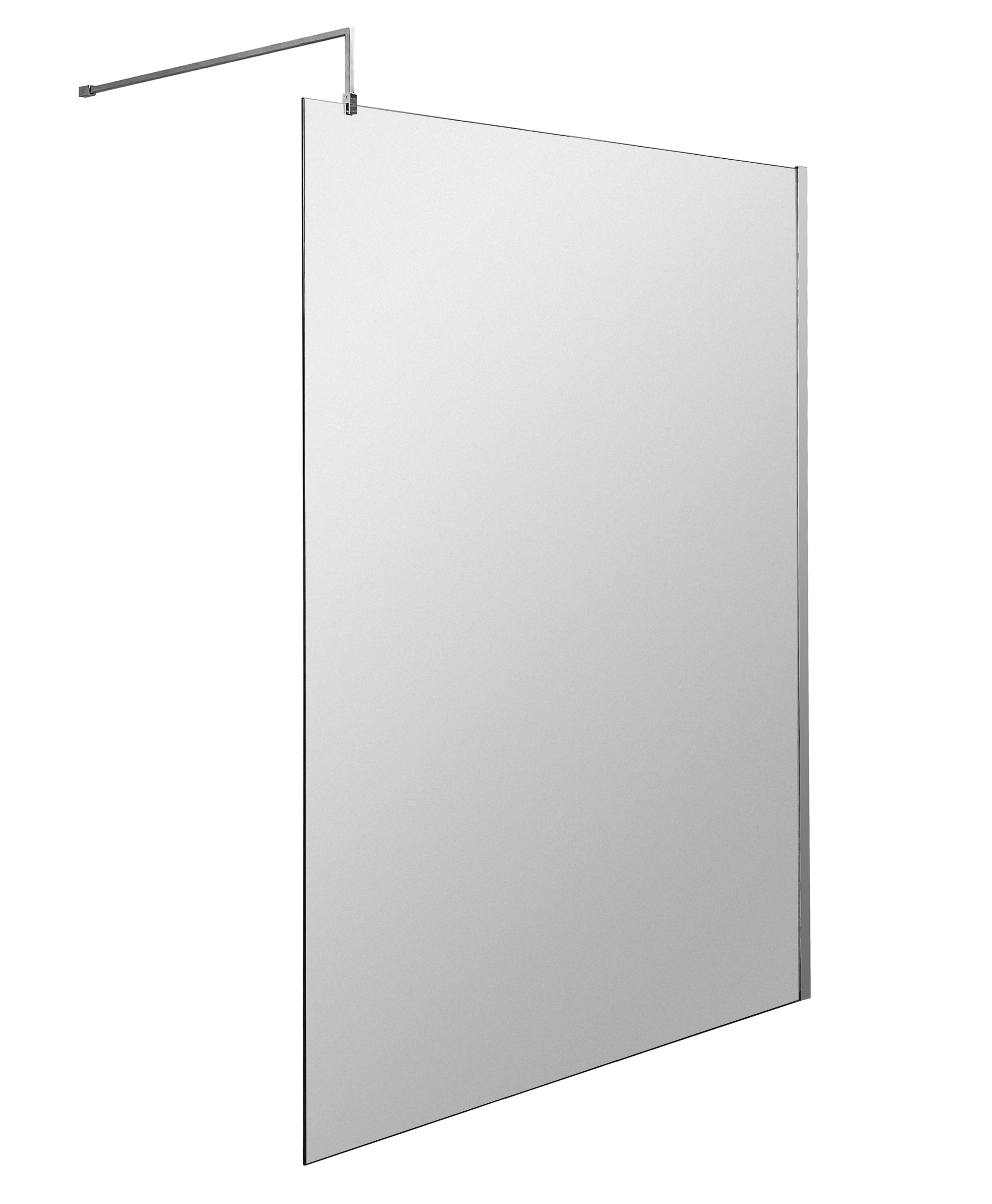 Hudson Reed Wetroom Screen Chrome 1200mm and Support Bar WRSB1200