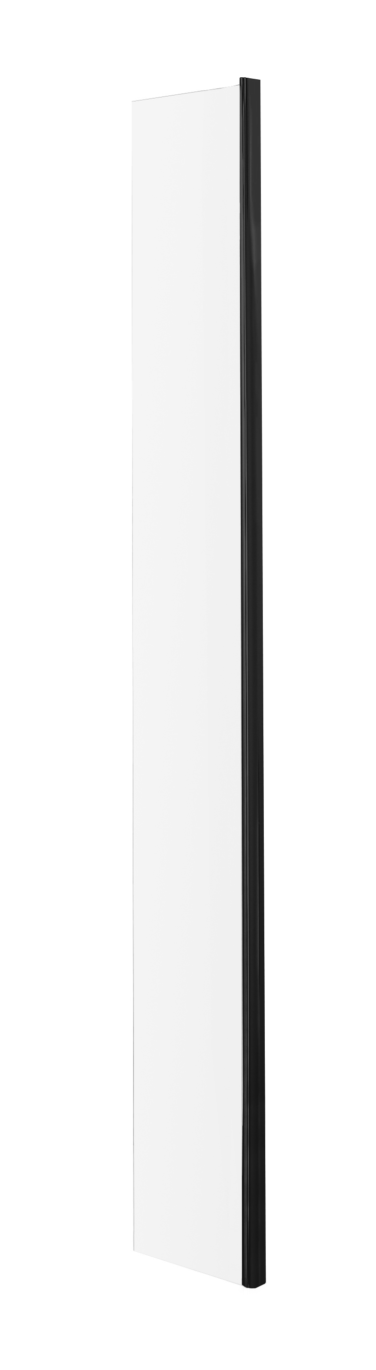 Nuie Matt Black 215mm Wetroom Deflector Panel WRSBP025