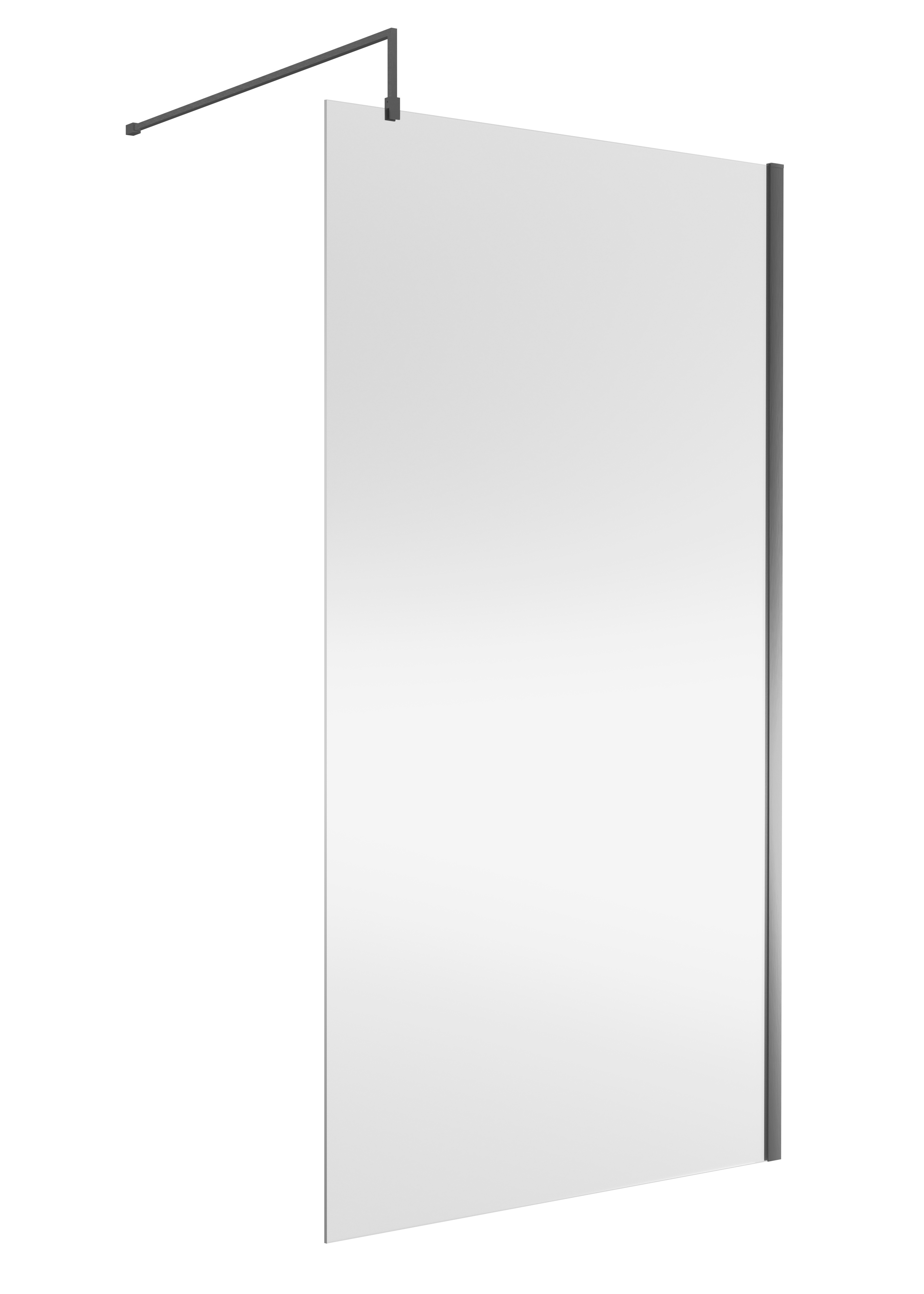 Nuie Brushed Pewter Wetroom Screen 1100mm WRSCGM011
