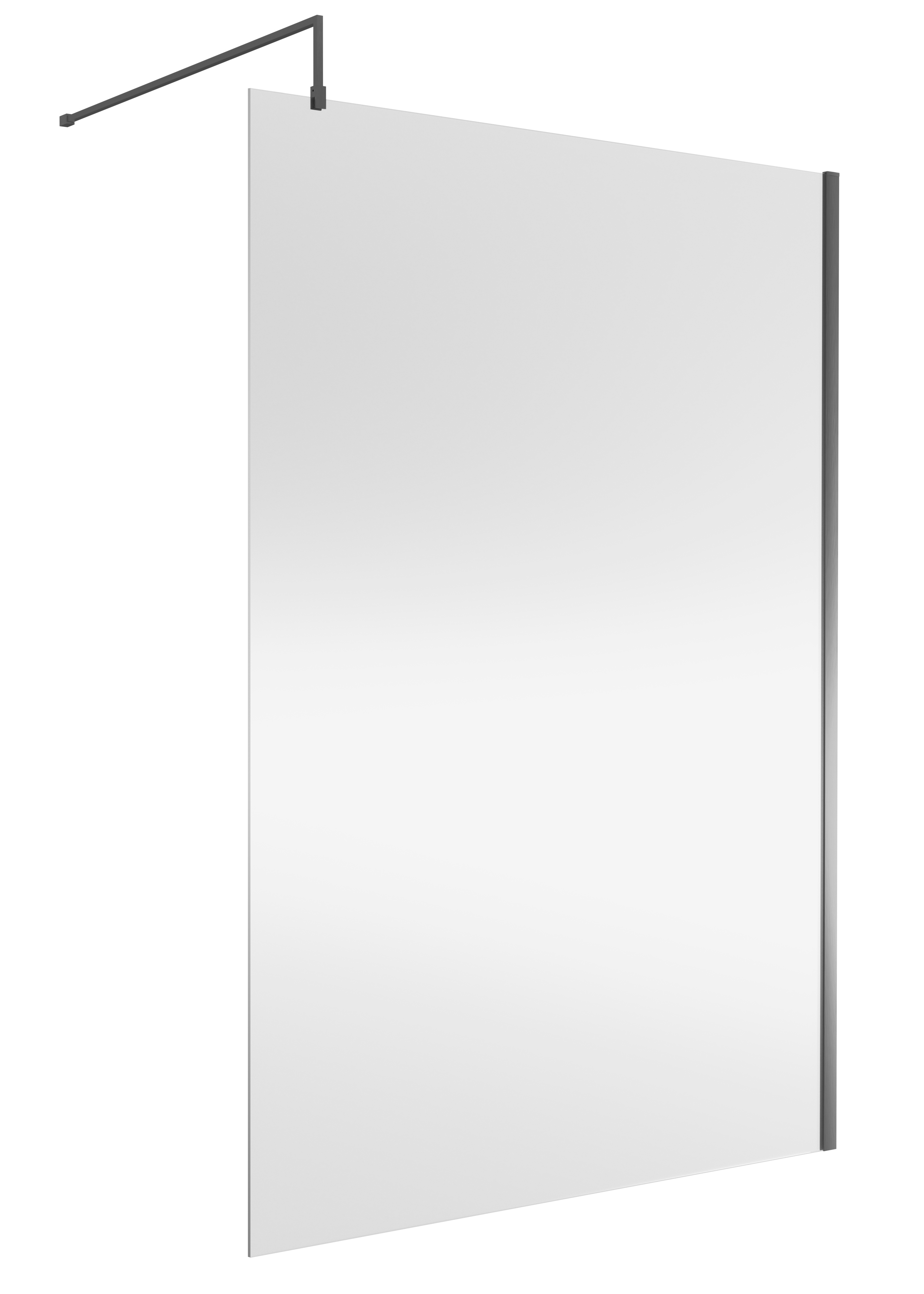 Nuie Brushed Pewter Wetroom Screen 1400mm WRSCGM014