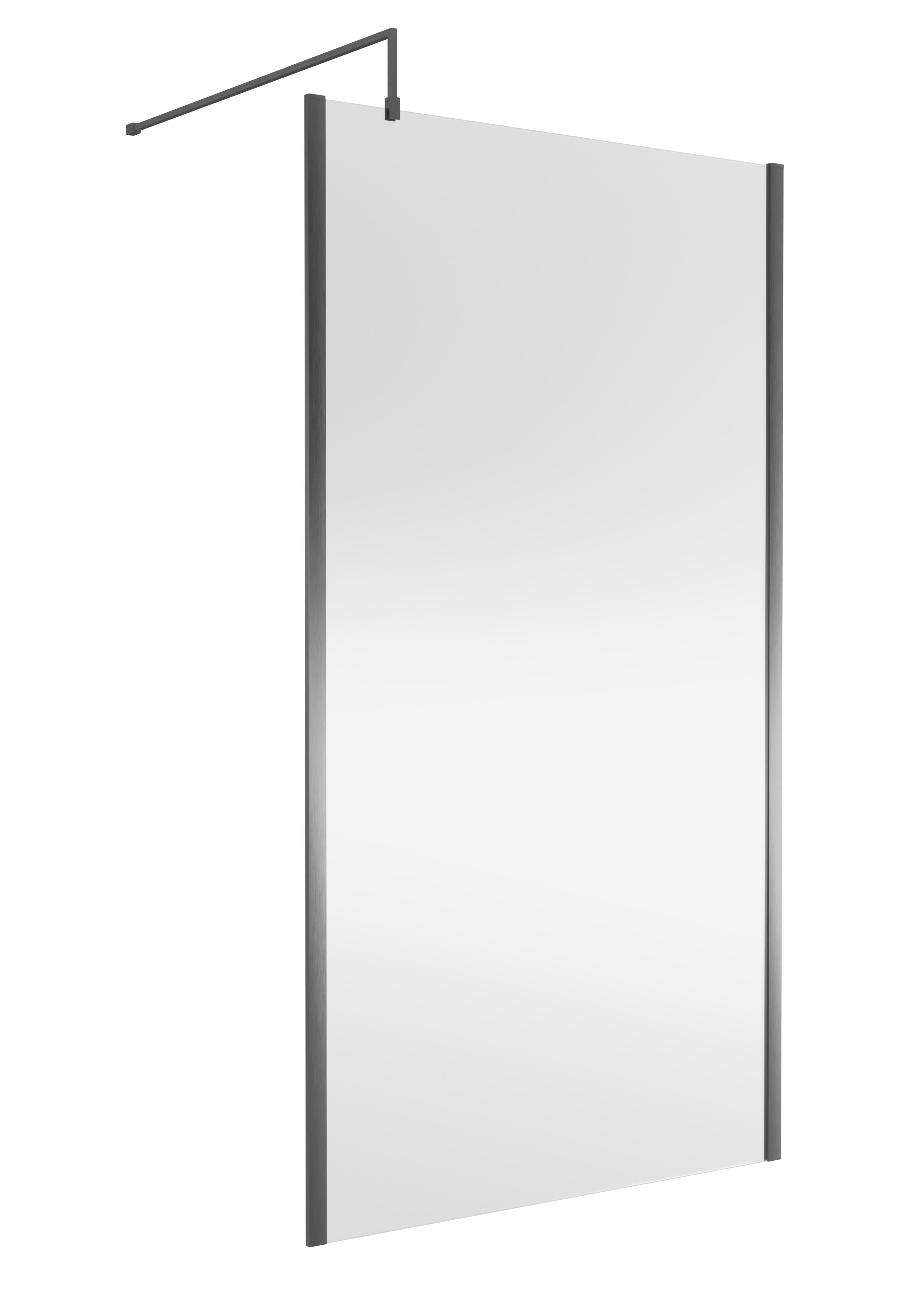 Nuie Brushed Pewter 1100mm Partially Framed Wetroom Screen WRSCOGM11
