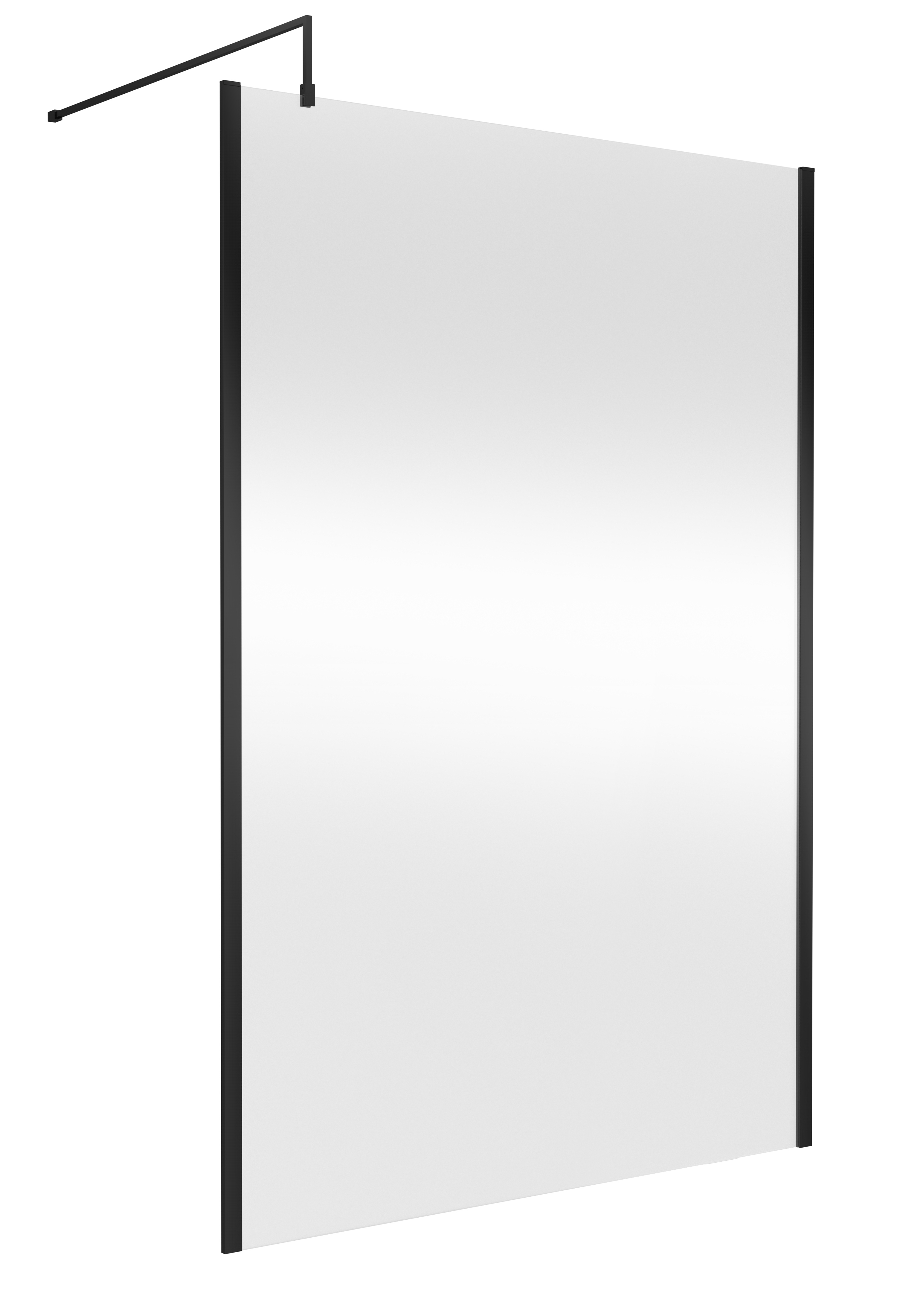 Hudson Reed Wetroom Screen Brushed Brass 1400mm Outer Framed with Support Bar WRSOBP14