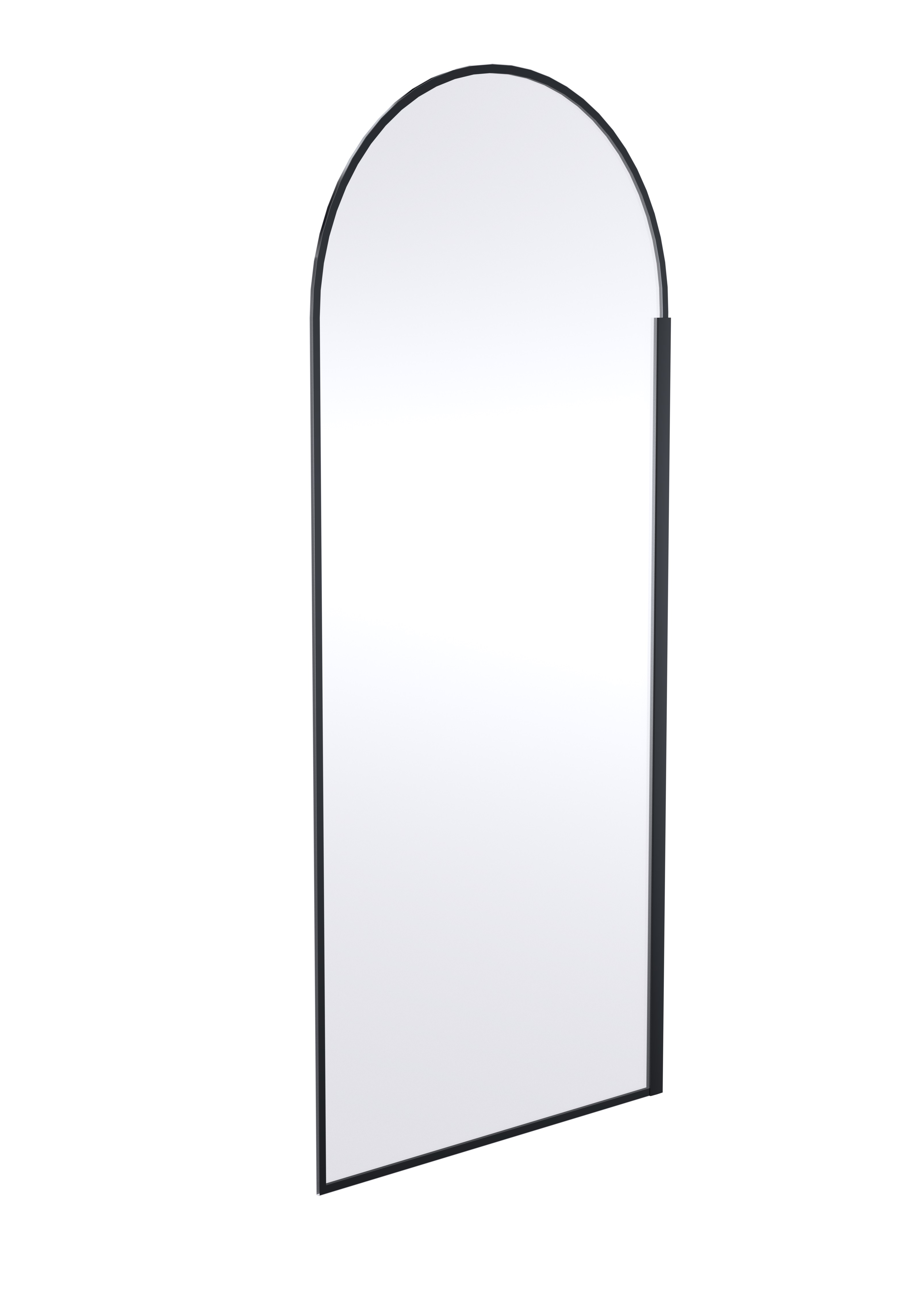 Hudson Reed Wetroom Screen Matt Black 900mm Arched WRSRBP90