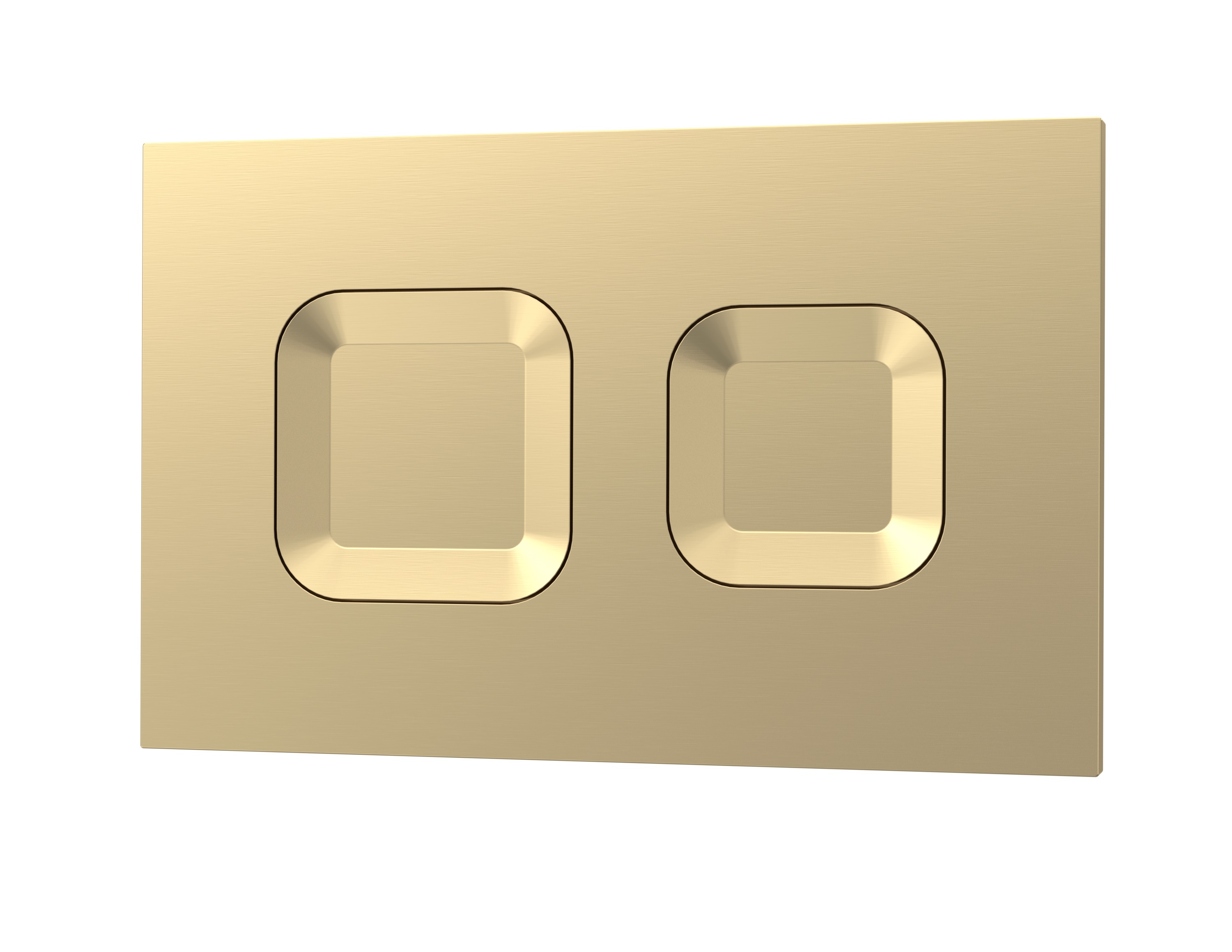 Hudson Reed Nuie Brushed Brass Square Dual Flush Push Button XTY009PS8