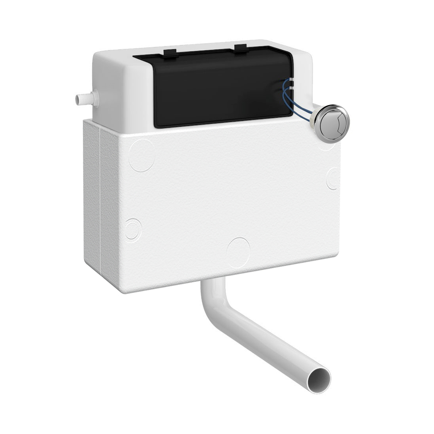 Hudson Reed Nuie White Pneumatic Dual Flush Universal Access Concealed Cistern XTY011S