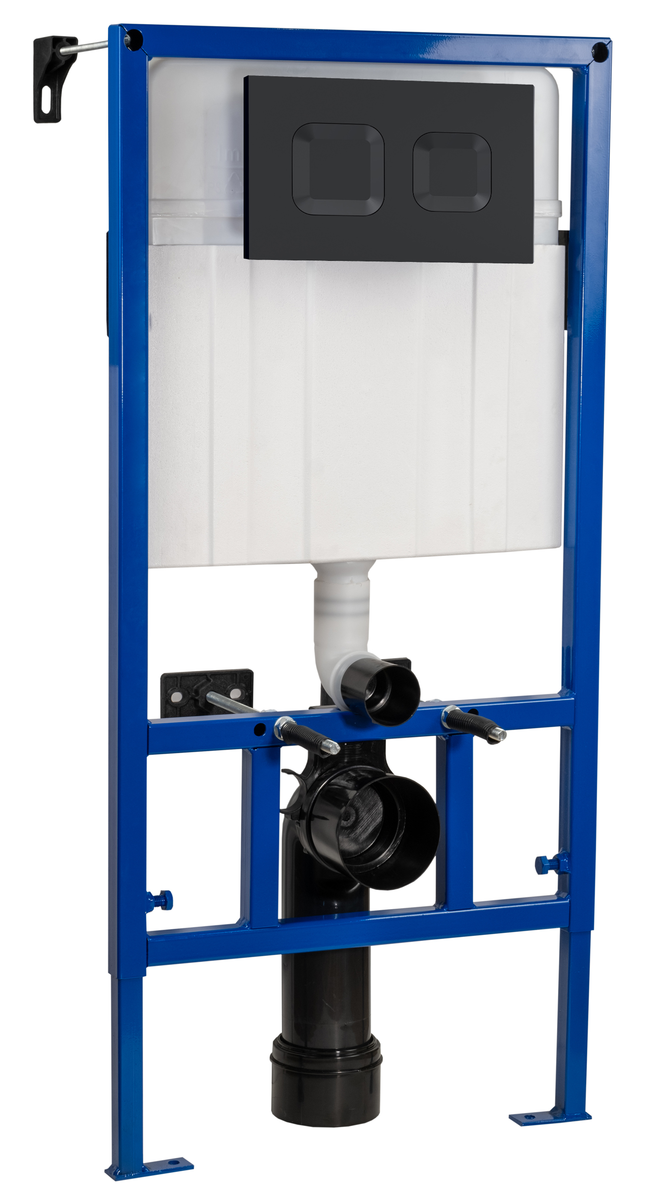 Hudson Reed Nuie Black Dual Flush Concealed Cistern Frame with Square Plate XTY407S